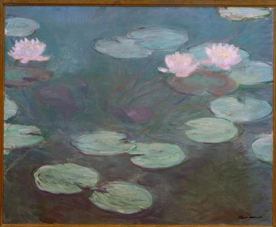 Roze waterlelies door Claude Monet